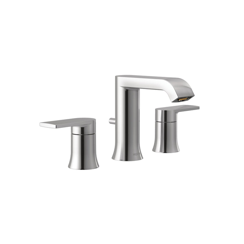 Moen T6708-9000 Genta Two Handle Widespread Bathroom Faucet with Valve Chrome