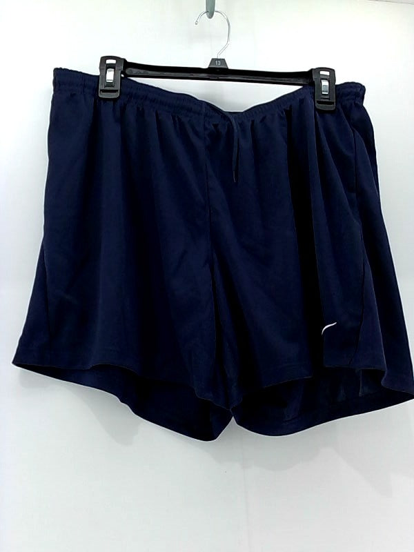 Nike Mens Soccer Drifit Shorts Navy Blue Size XLarge Relaxed Fit Pullon