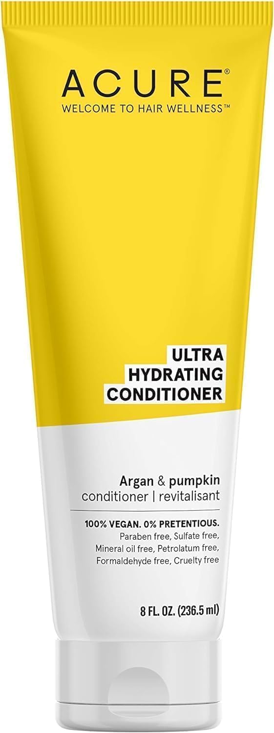 Acure Ultra Hydrating Conditioner 100% Vegan with Argan & Pumpkin 8 Fl Oz