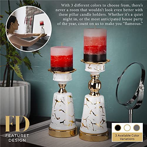 Featuret Design Pillar Candle Holder Color Gold