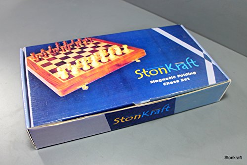 Stonkraft Wooden Chess Board Game Set With Magnetic Pieces 12 X 12 Inch