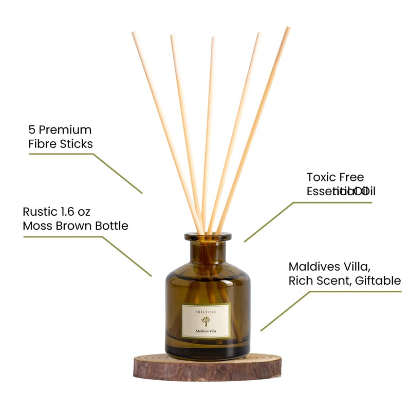 Luxurious Hotel-Inspired Reed Diffuser Set - Grapefruit, Apple, Ocean