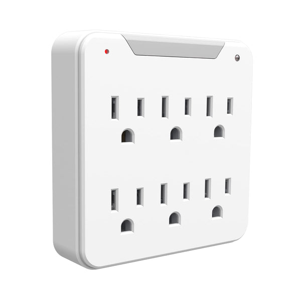 Stanley SurgePro 6-Outlet Surge Adapter with 750 Joules and Night Light, White