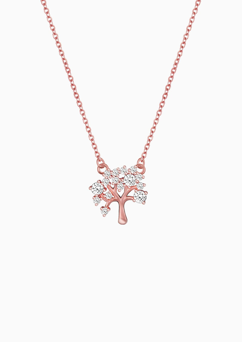 Giva 925 Sterling Silver Hypoallergenic Rose Gold Tree of Life Necklace