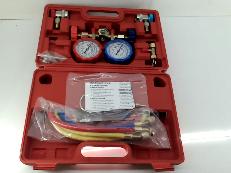 Komtai 3 Way AC Diagnostic Couplers with Can Tap in Carrying Case