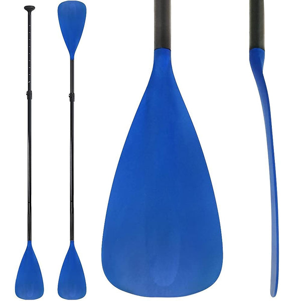 LBW Double-Blade Adjustable SUP Kayak Paddle - Blue 4-Piece