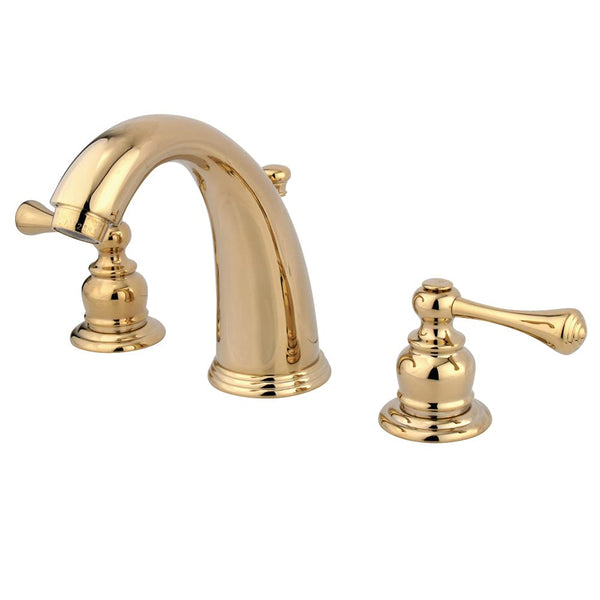 Kingston Brass Gkb982bl Vintage 8 Inch Widespread Lavatory Faucet Polished Brass