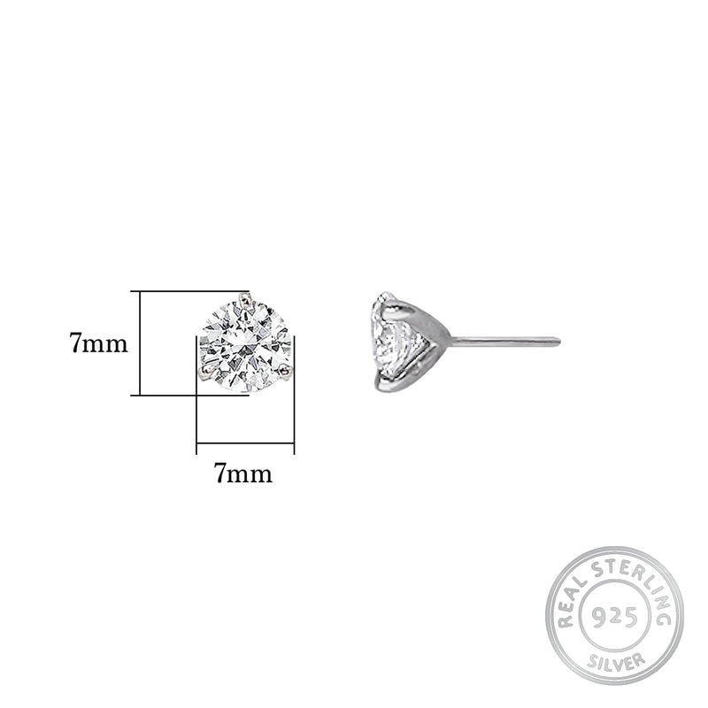 GIVA 925 Sterling Silver Hypoallergenic Zirconia Stone Tiny Stud Earrings