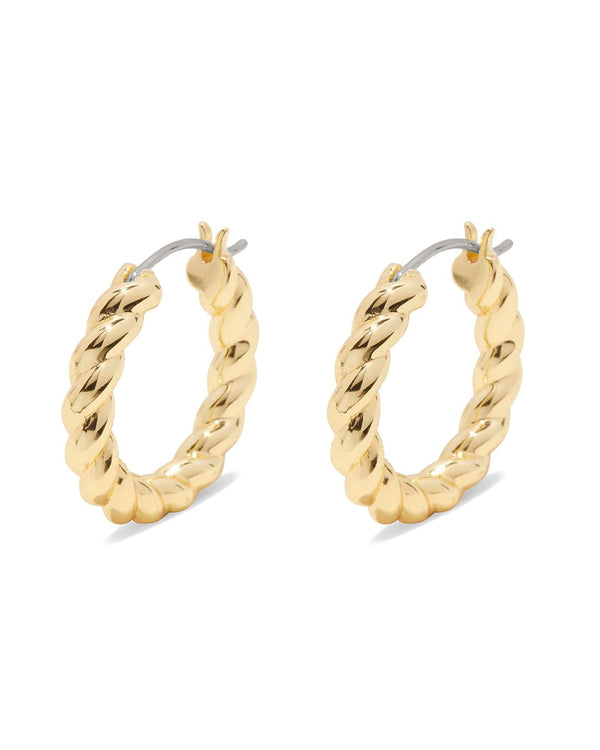 Gorjana Women's 18k Gold Plated Croissant Hoop Earrings Stainless Steel Post