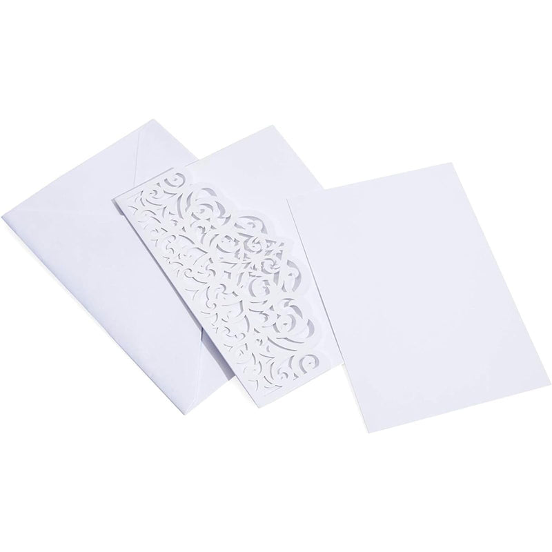 Elegant Laser Cut Wedding Invitation Set - 78 Piece