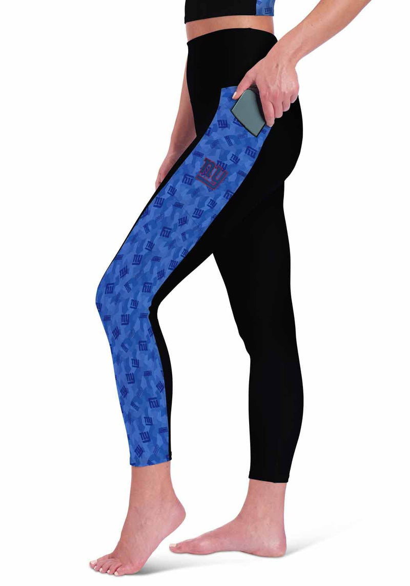 New York Giants High-Waisted Leggings with Pockets - Medium