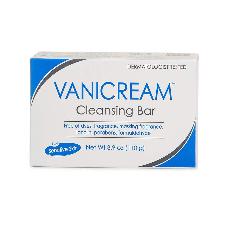 Vanicream Cleansing Bar Fragrance Free Preservative 3.9 Oz for Sensitive Skin