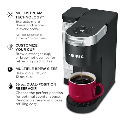 Keurig K Supreme Single Serve Coffee Maker MultiStream Technology Black