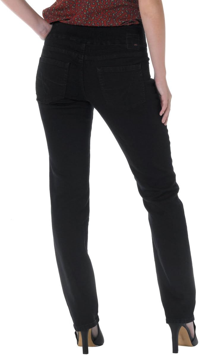 Jag Jeans Women Petite Peri Mid Leg Pull on Jeans Black Void 8 Petite Pant