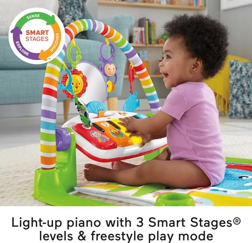 Fisher Price Deluxe Kick & Play Piano Gym Green Musical Toy 0 Plus Months