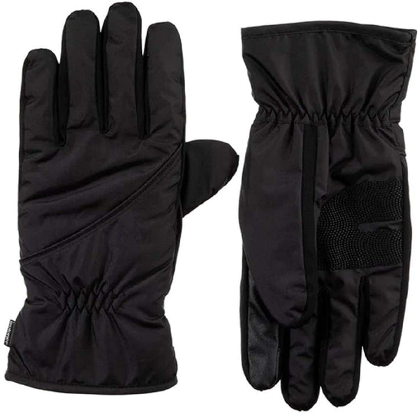 Isotoner Men's Black Insulated Touchscreen Gloves S/M