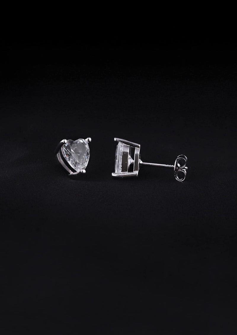 Giva 925 Sterling Silver Earrings for Women Stone Heart Stud Earrings 7x8 Mm