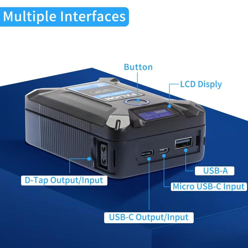 Fxlion Nano One V Mount Battery 50wh With D Tap Usb C for Cameras & Macbook