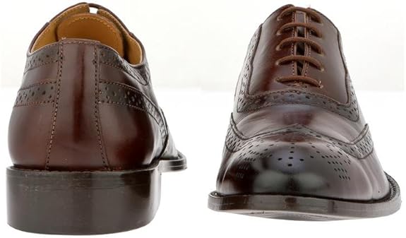 Men's Brown Wingtip Oxford Dress Shoes - Size 13