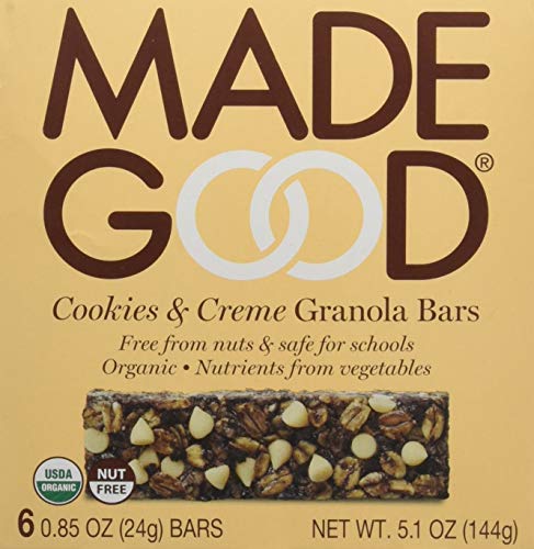 Made Good Cookies & Crème Granola Bars 6 Healthy Snack Bars 0.85oz Each