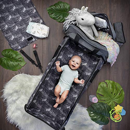 Diaper Bag Backpack Travel Bassinet Foldable Baby Bag Bed Changing Station