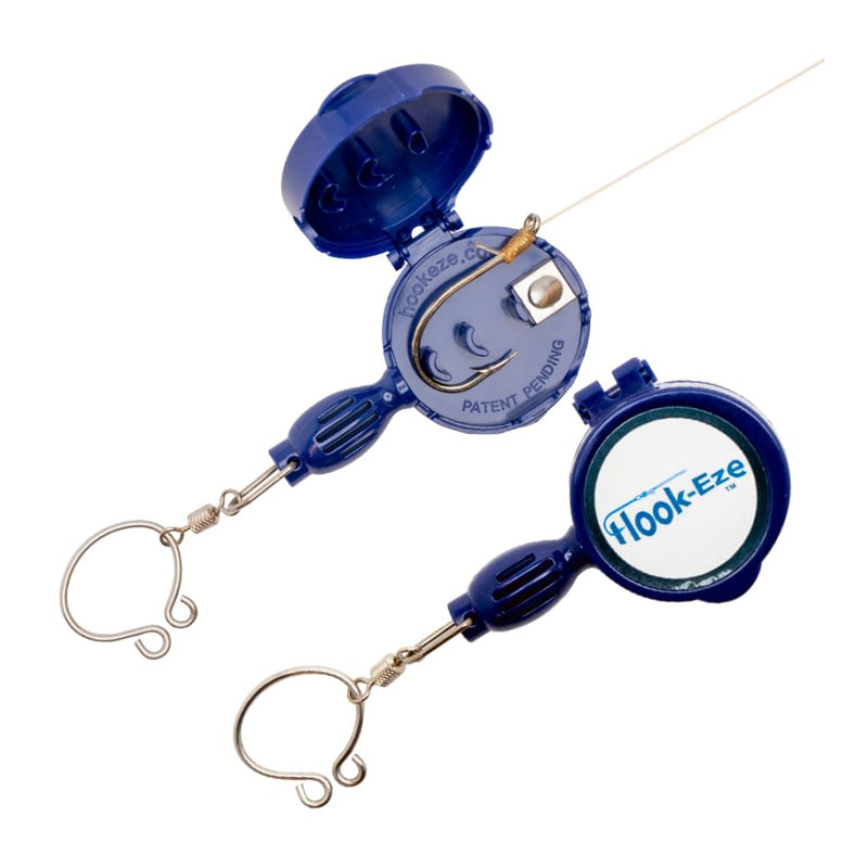 Hook-Eze Fishing Knot Tying Tool with Line Cutter - Blue