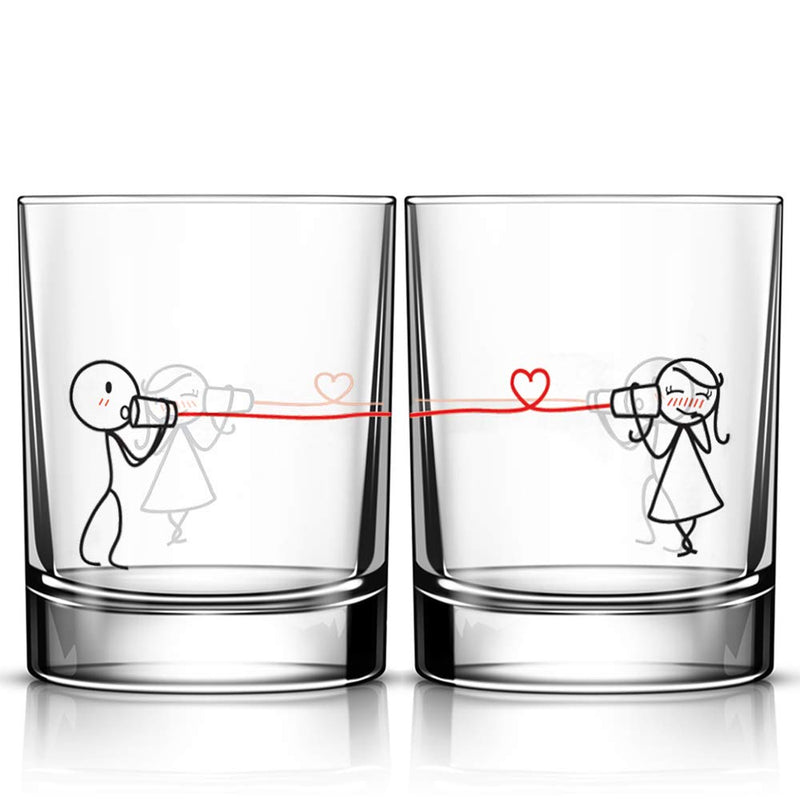 Boldloft Say I Love You His & Hers Drinking Glasses Set Couples Gifts Occasion