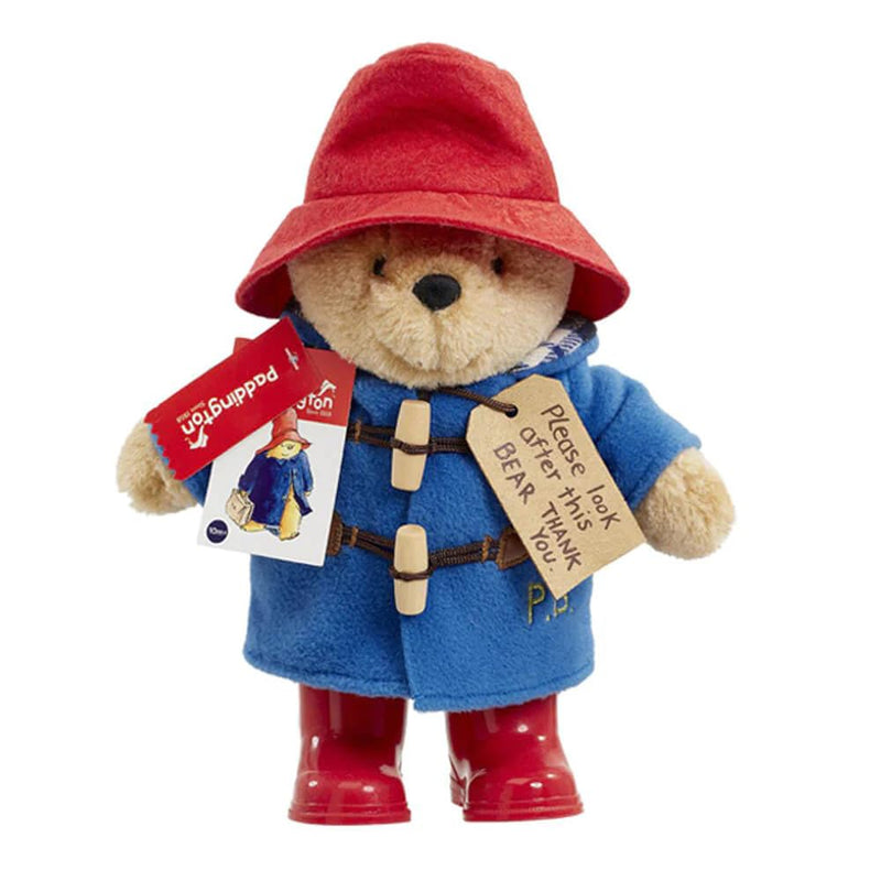 25cm Classic Paddington Bear Plush Toy in Duffle Coat & Red Boots