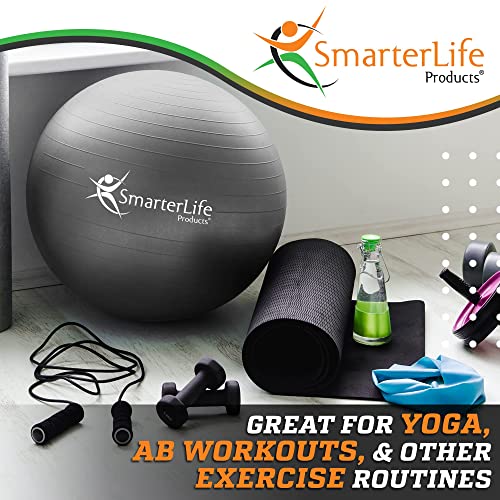 SmarterLife Workout Exercise Ball for Fitness Yoga Balance Stability Birthing