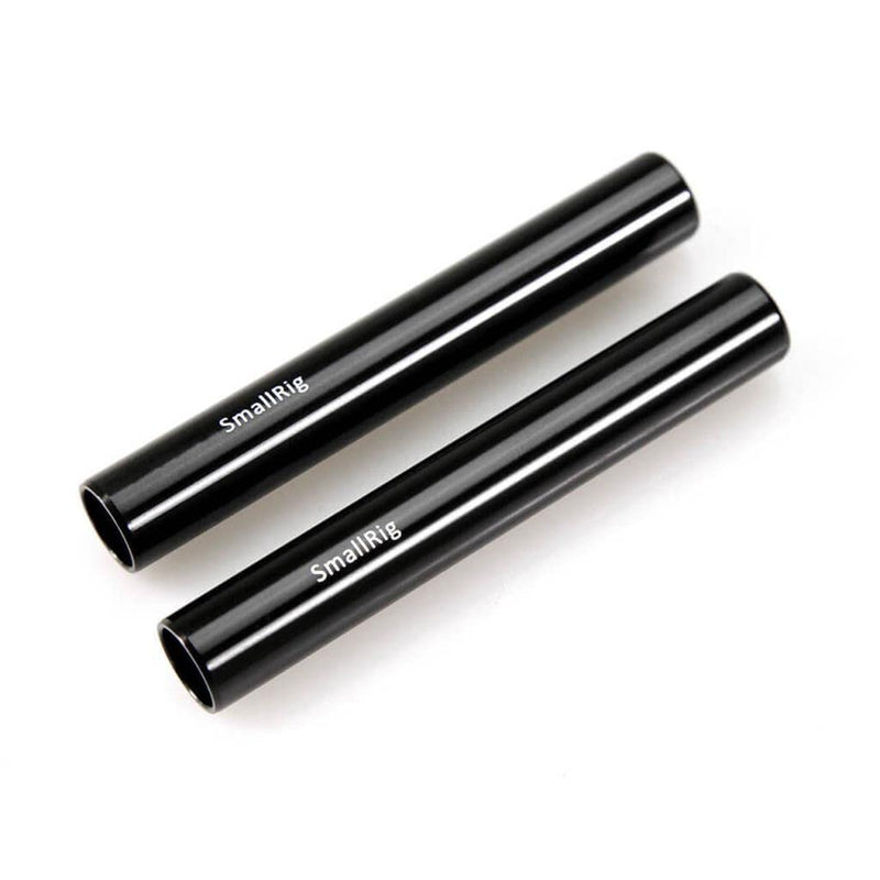 SmallRig Aluminum Alloy 15mm Rods M12 4in Pair Black