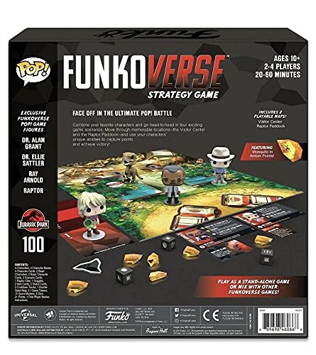 Figurine Funkoverse Strategy Game Jurassic Park 100 4 Pack Board Game