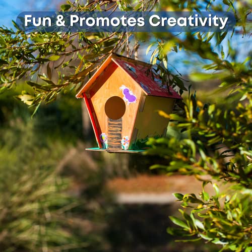 Colorful DIY Birdhouse Craft Kit for Kids