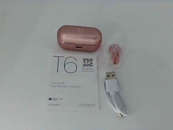 Tranya T6 True Wireless Earbuds with Charging Case - Pink