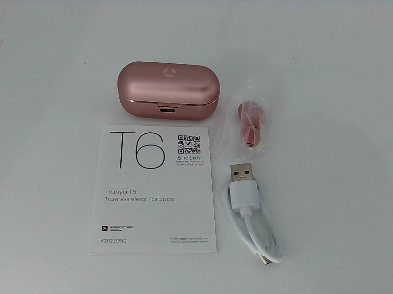 Tranya T6 True Wireless Earbuds with Charging Case - Pink