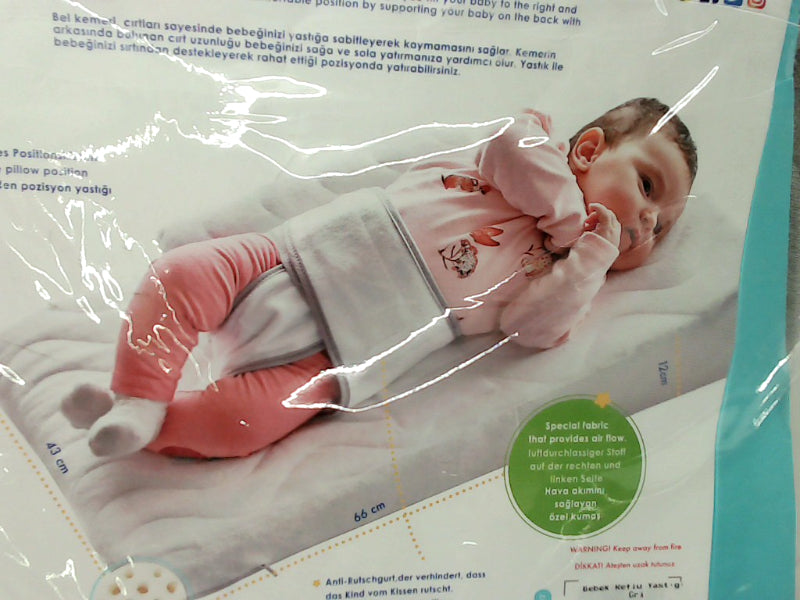 Baby Reflux Support Pillow - Gray, 43 x 66 x 12 cm