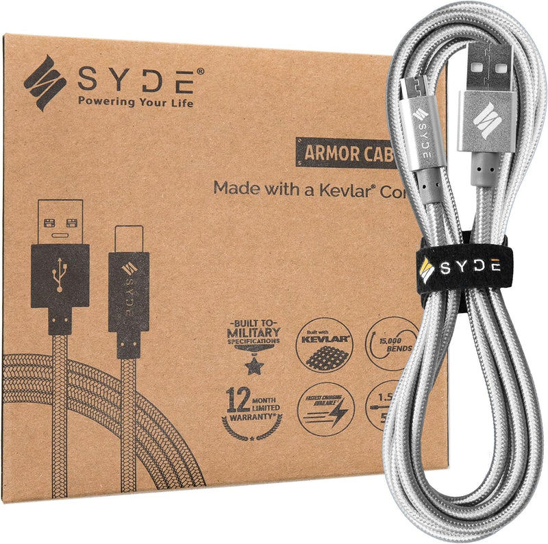 Syde Armor Android Microusb 5ft Gray