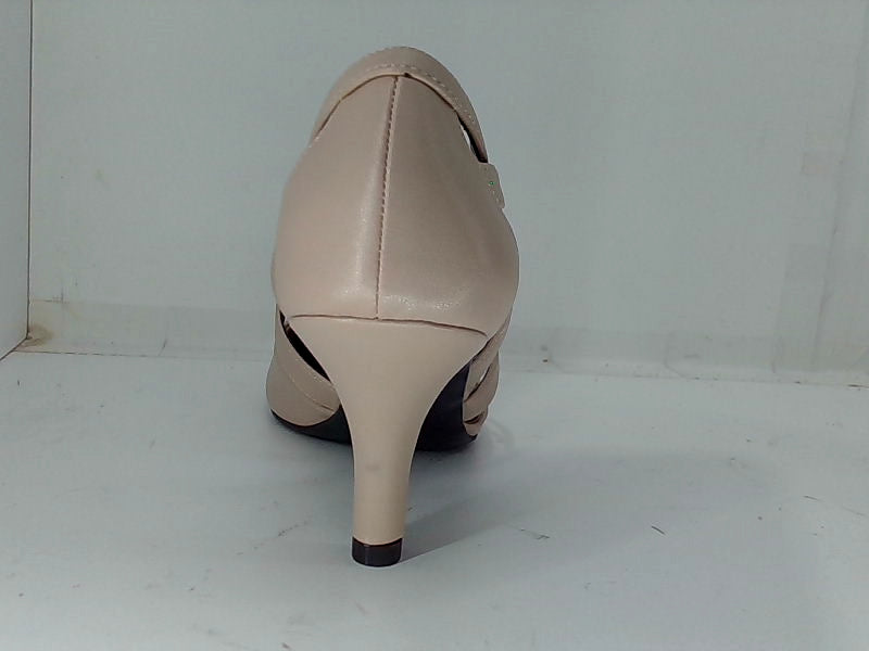 Women's Tan Strappy Ankle Heels - Size 9