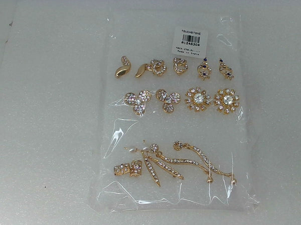 Touchstone Earrings Color Gold Size 8 Pairs