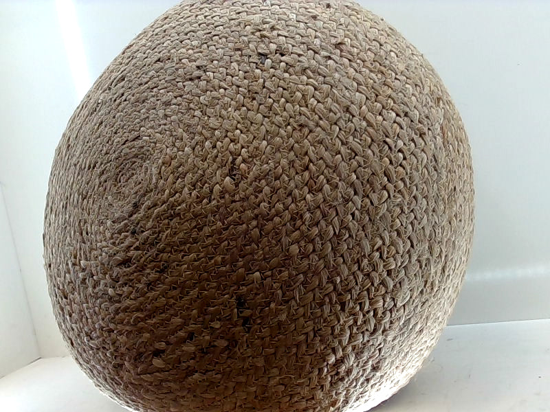 Handwoven Natural Tan Round Jute Pouf Home Decor