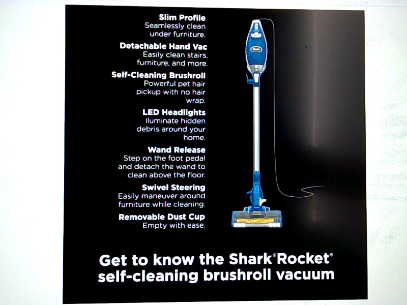 Shark Rocket Vacuum Cleaner with Attachments - Blue/Silver