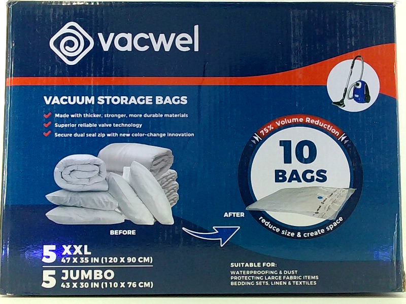 Vacwel XXL & Jumbo Vacuum Storage Bags 10 Pack