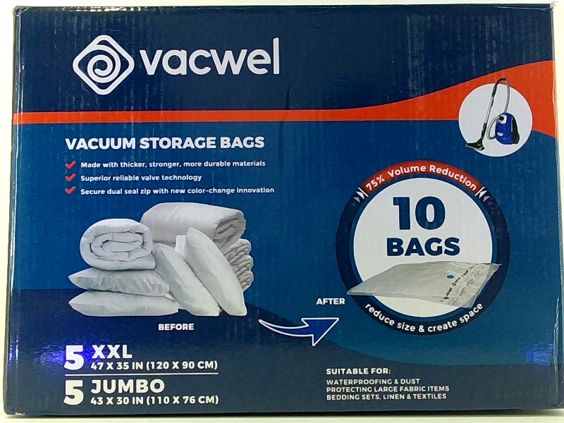 Vacwel XXL & Jumbo Vacuum Storage Bags 10 Pack