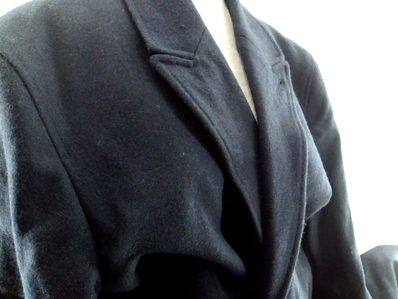 Lafaurie Mens Coat Regular Hook & Eye Fleece Size 54 Navy Blue