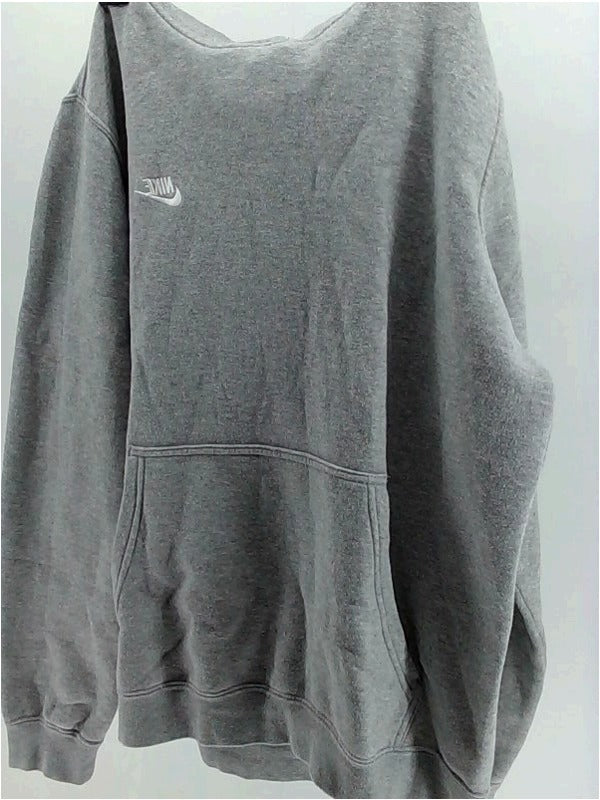 Nike Mens Cj1789-063 Regular Pull On Fashion Hoodie Color Light Grey Size XX-Large
