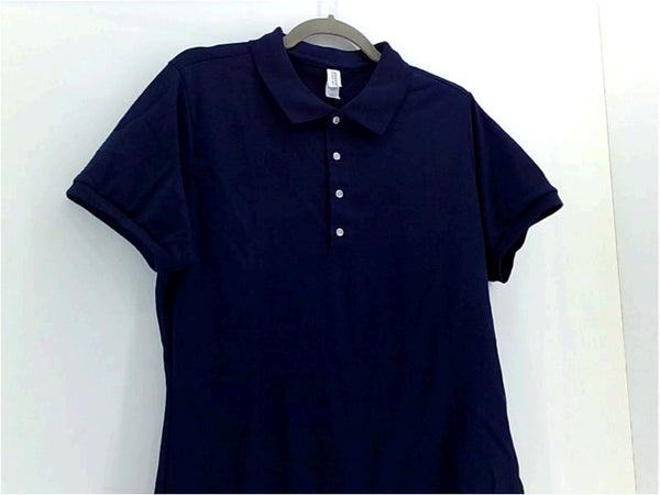 Jerzees Womens Polo Regular Short Sleeve Polo Color Navy Blue Size Large