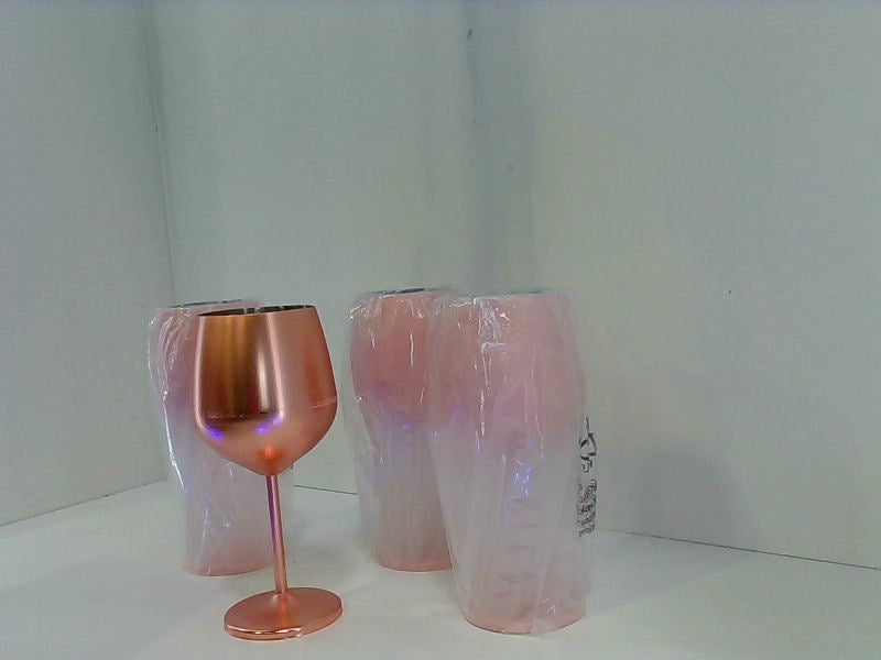 Set of Light Pink Wine Glasses - Home Bar Accessory