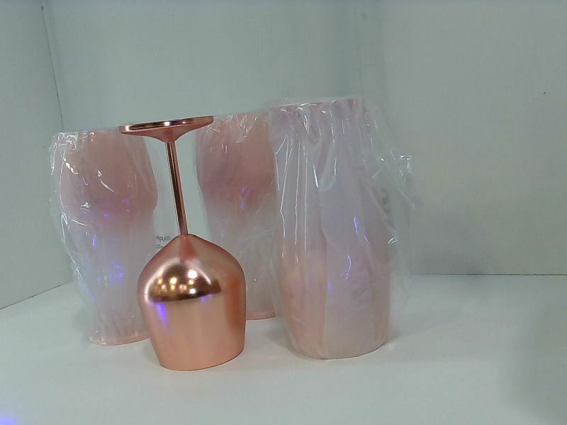 Set of Light Pink Wine Glasses - Home Bar Accessory