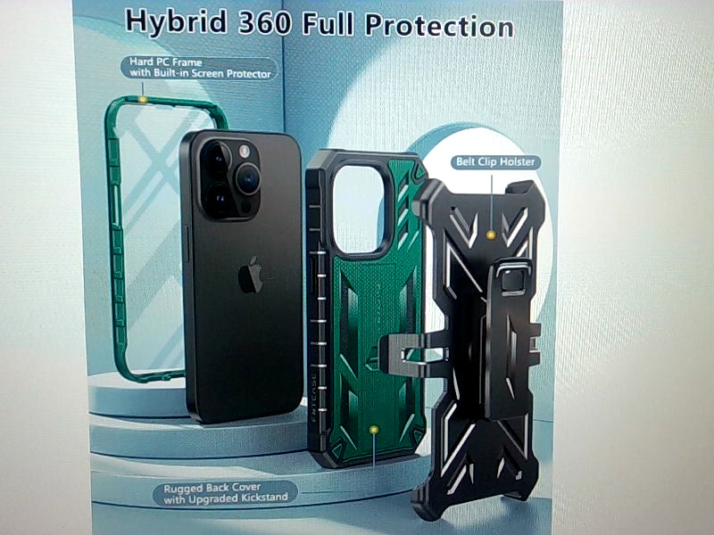 Green Protective Case for iPhone 13 or 14 Pro