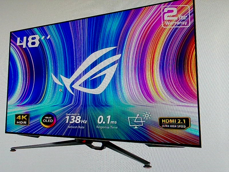 Asus Swift Pg48uq 48 Oled Gaming Monitor 4k Uhd 138hz Refresh Rate