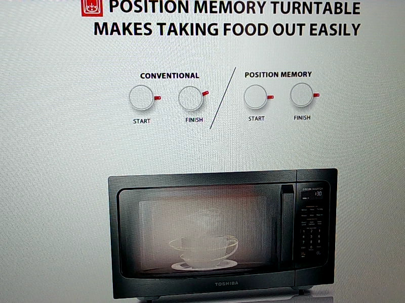 Toshiba 1.6cu.ft Microwave Oven - Stainless Steel Home Appliance